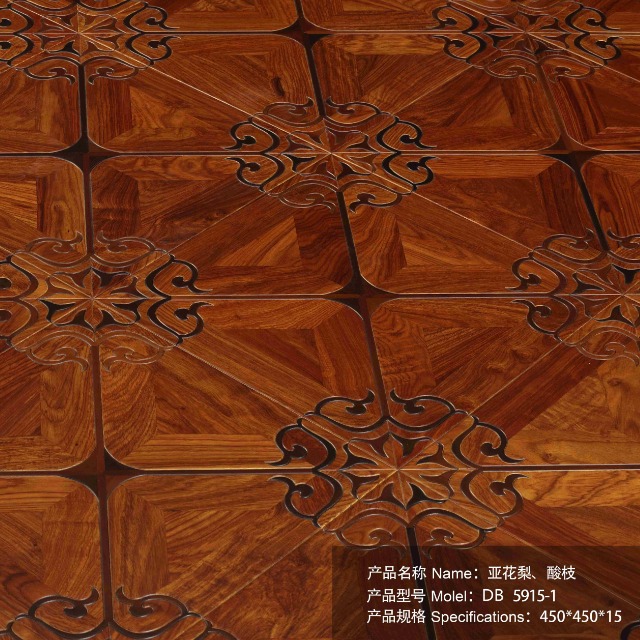 亚梨花实木发热地板K5915-石墨烯发热地板-发热地板-橡木实木发热地板 